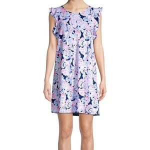 💜Lilly Pulitzer💜EUC- pristine! Dani abstract ruffled dress. M. Worn twice!